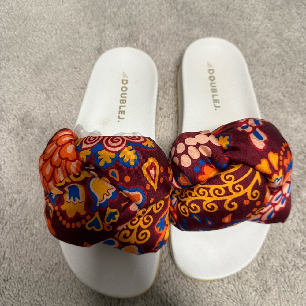 La Doublej Multicolor Patterned Slippers - image 1